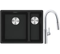 Set lavello in granito Franke Maris 125.0687.264, rubinetto da cucina Franke Pescara L Slide-In 115.0538.940