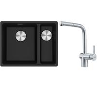 Set lavello in granito Franke Maris 125.0687.265, rubinetto da cucina Franke Atlas 115.0521.439