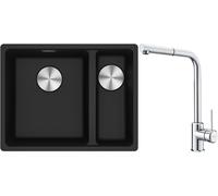Set lavello in granito Franke Maris 125.0687.265, rubinetto da cucina Franke Sirius Side 115.0668.280