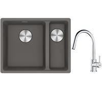 Set lavello in granito Franke Maris 125.0687.266, rubinetto da cucina Franke Lina 115.0693.229