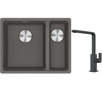 Set lavello in granito Franke Maris 125.0687.266, rubinetto da cucina Franke Mythos 115.0550.441