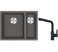 Set lavello in granito Franke Maris 125.0687.266, rubinetto da cucina Franke Urban 115.0627.523