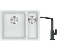 Set lavello in granito Franke Maris 125.0687.267, rubinetto da cucina Franke Mythos 115.0550.441