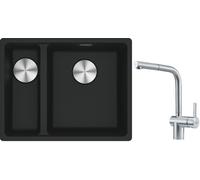 Set lavello in granito Franke Maris 125.0687.268, rubinetto da cucina Franke Atlas 115.0521.439