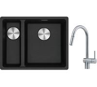 Set lavello in granito Franke Maris 125.0687.269, rubinetto da cucina Franke Atlas 115.0590.047