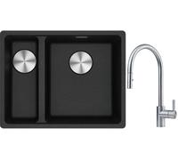 Set lavello in granito Franke Maris 125.0687.269, rubinetto da cucina Franke Eos 115.0590.045