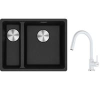 Set lavello in granito Franke Maris 125.0687.269, rubinetto da cucina Franke Lina 115.0626.081