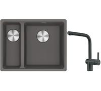 Set lavello in granito Franke Maris 125.0687.270, rubinetto da cucina Franke Atlas 115.0550.427
