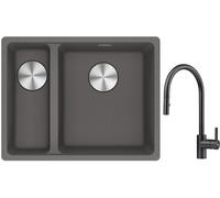 Set lavello in granito Franke Maris 125.0687.270, rubinetto da cucina Franke Eos 115.0613.671