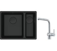Set lavello in granito Franke Maris 125.0697.755, rubinetto da cucina Franke Atlas 115.0521.439