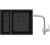 Set lavello in granito Franke Maris 125.0697.756, rubinetto da cucina Franke Atlas 115.0521.439