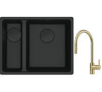 Set lavello in granito Franke Maris 125.0697.756, rubinetto da cucina Franke Eos 115.0681.244