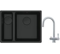 Set lavello in granito Franke Maris 125.0697.756, rubinetto da cucina Franke Eos 120.0179.979