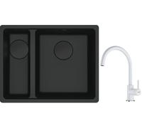 Set lavello in granito Franke Maris 125.0697.756, rubinetto da cucina Franke Lina 115.0626.024