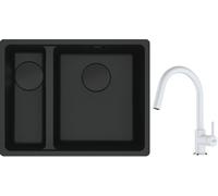 Set lavello in granito Franke Maris 125.0697.756, rubinetto da cucina Franke Lina 115.0626.081