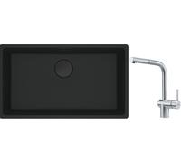 Set lavello in granito Franke Maris 125.0697.757, rubinetto da cucina Franke Atlas 115.0521.439