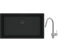 Set lavello in granito Franke Maris 125.0697.757, rubinetto da cucina Franke Atlas 115.0590.047