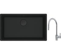 Set lavello in granito Franke Maris 125.0697.757, rubinetto da cucina Franke Eos 115.0590.045