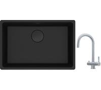 Set lavello in granito Franke Maris 125.0697.758, rubinetto da cucina Franke Eos 120.0179.979