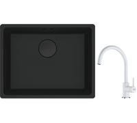 Set lavello in granito Franke Maris 125.0697.759, rubinetto da cucina Franke Lina 115.0626.024