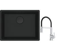 Set lavello in granito Franke Maris 125.0697.759, rubinetto da cucina Franke Lina 115.0626.085