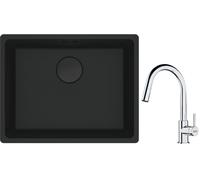 Set lavello in granito Franke Maris 125.0697.759, rubinetto da cucina Franke Lina 115.0693.228