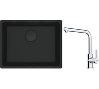 Set lavello in granito Franke Maris 125.0697.759, rubinetto da cucina Franke Lina 115.0712.420