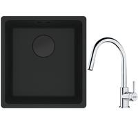Set lavello in granito Franke Maris 125.0697.760, rubinetto da cucina Franke Lina 115.0693.229