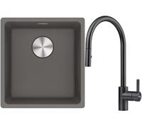 Set lavello in granito Franke Maris 125.0698.001, rubinetto da cucina Franke Eos 115.0613.671