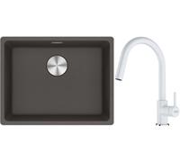 Set lavello in granito Franke Maris 125.0714.195, rubinetto da cucina Franke Lina 115.0626.081