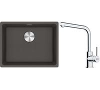 Set lavello in granito Franke Maris 125.0714.195, rubinetto da cucina Franke Lina 115.0693.230