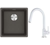 Set lavello in granito Franke Maris 125.0716.374, rubinetto da cucina Franke Lina 115.0626.081