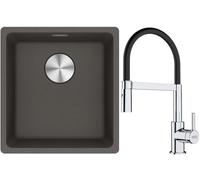 Set lavello in granito Franke Maris 125.0716.374, rubinetto da cucina Franke Lina 115.0626.085