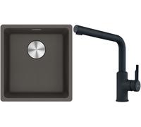 Set lavello in granito Franke Maris 125.0716.374, rubinetto da cucina Franke Urban 115.0627.523