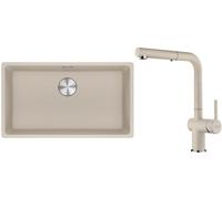 Set lavello in granito Franke Maris 125.0751.422, rubinetto da cucina Franke Active 115.0653.388