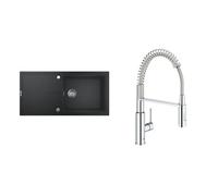 Set lavello in granito Grohe K400 31641AP0, rubinetto da cucina Grohe Get 30361000