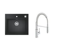 Set lavello in granito Grohe K700 31651AP0, rubinetto da cucina Grohe Get 30361000