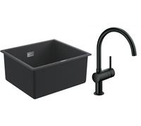 Set lavello in granito Grohe K700 31653AP0, rubinetto da cucina Grohe Minta 32917KS0