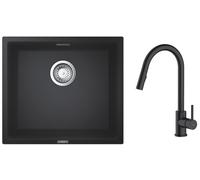 Set lavello in granito Grohe K700 31653AP0, rubinetto da cucina Oltens Litla 35204300