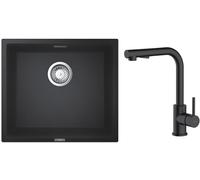 Set lavello in granito Grohe K700 31653AP0, rubinetto da cucina Oltens Myvat 35205300