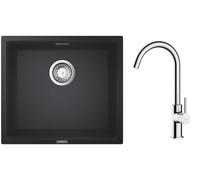 Set lavello in granito Grohe K700 31653AP0, rubinetto da cucina Oltens Skafta 35206100