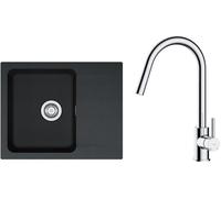 Set lavello Tectonite Franke Orion 114.0286.441, rubinetto da cucina Oltens Litla 35204100