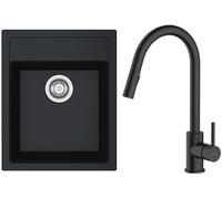 Set lavello Tectonite Franke Sirius 114.0496.104, rubinetto da cucina Oltens Litla 35204300