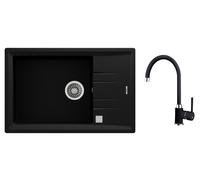 Set lavello Tegranit Teka Stone 115330038, rubinetto da cucina Teka SP 995 55995020Q