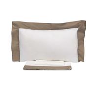 Set Lenzuola 1 Piazza e Mezzo Sopra Sotto e Federe Bordi in Raso Garrini Eveline Avorio/Prisma