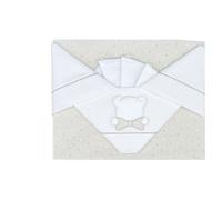 Set Lenzuola Andy & Helen per Maxi Culla Ricamato D67 3 pz beige