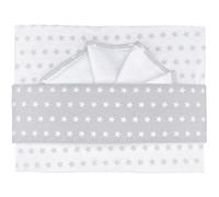 Set Lenzuola Andy & Helen per Maxi Culla Ricamato F1 Stelle Grigio