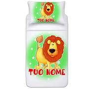 Set Lenzuola Bambino - NOME Personalizzato - Leone - Lion - leoncino - Bimbo - Bimbo - Bambina - Federa Cuscino - Lenzuolo letto - Idea regalo