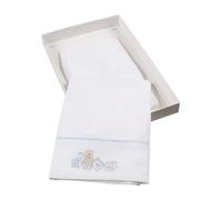 Set Lenzuola Carrozzina Dadini Azzurro 3 Pezzi