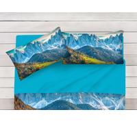 Set Lenzuola Copriletto Letto 100% Cotone Linea Sogni D'oro Mountain D71